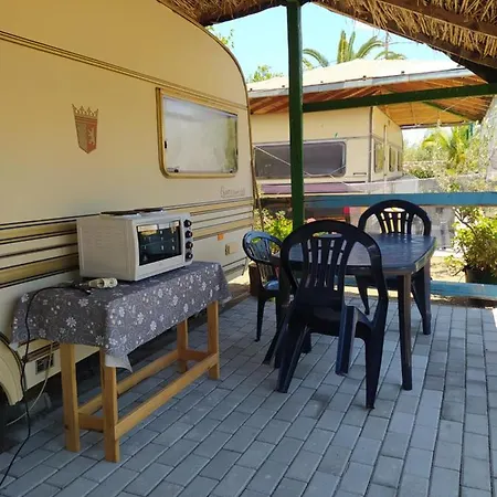 Camping Hydraswave Bungalow Caravan Thermisia Exterior photo